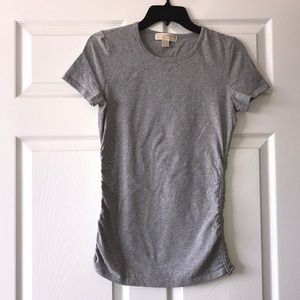 Michael Kors fitted rouched grey top